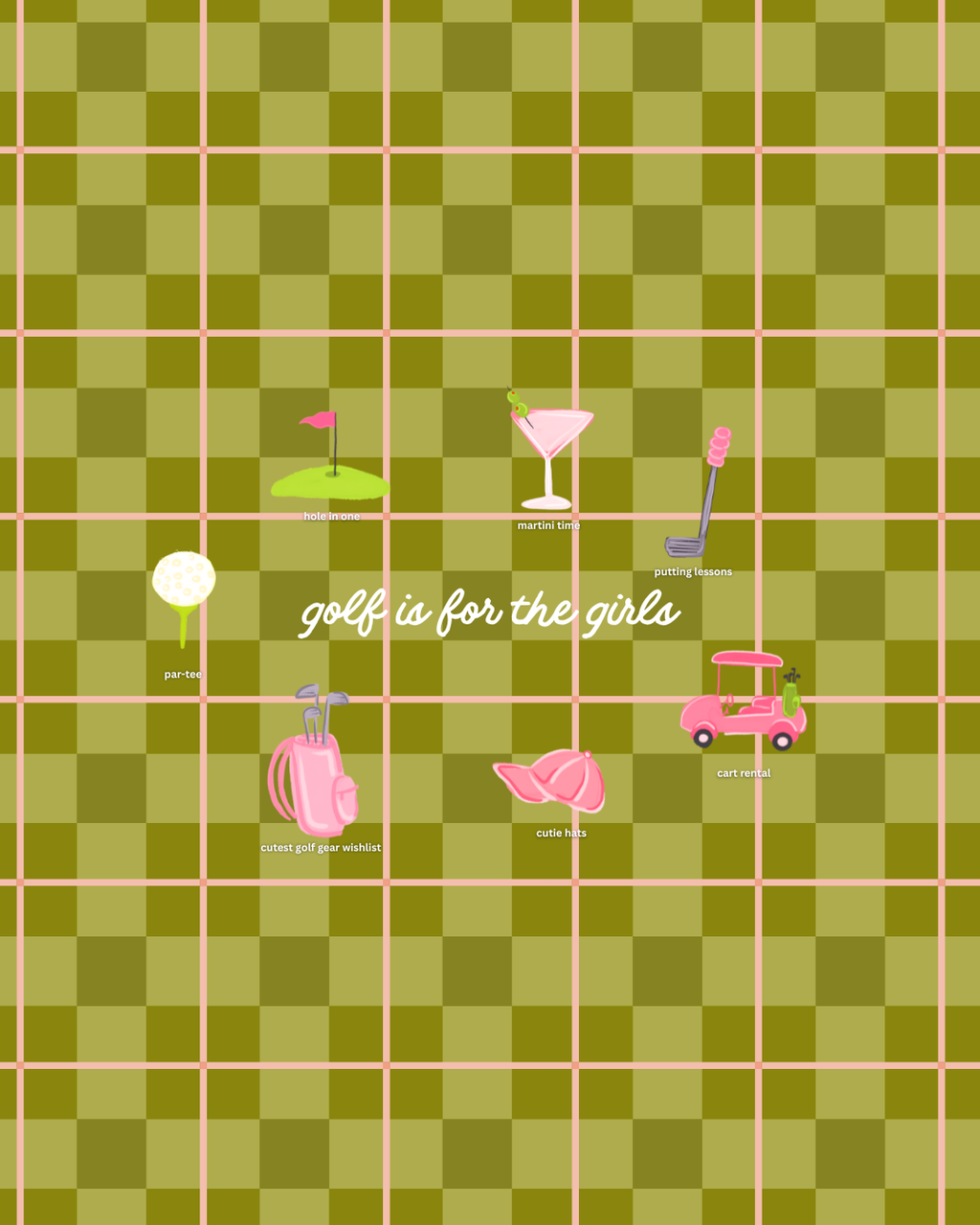 ⛳️ Golf Is For The Girls Desktop Sticker Pack 💞