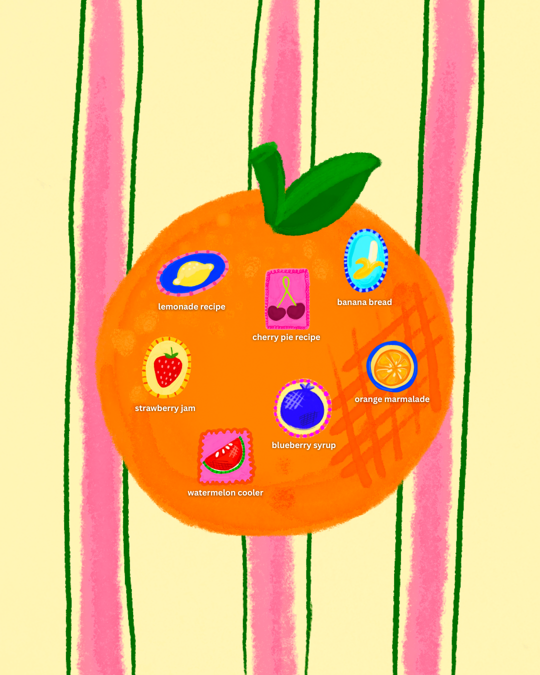 🍌🍉fruit sticker desktop pack🍒🍊