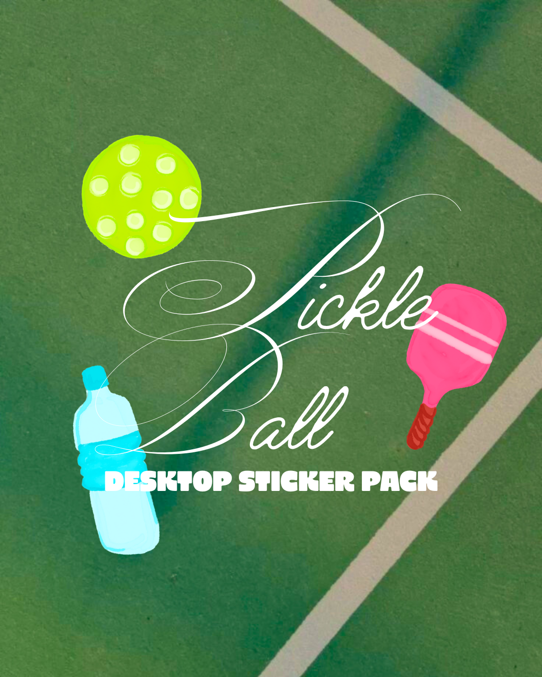 💕 Pickleball Desktop Sticker Pack 🎾