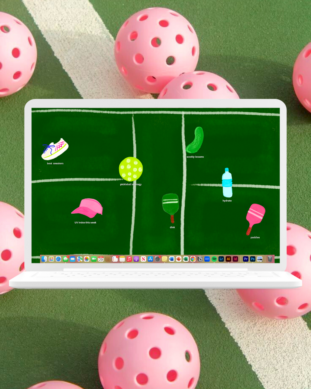 💕 Pickleball Desktop Sticker Pack 🎾